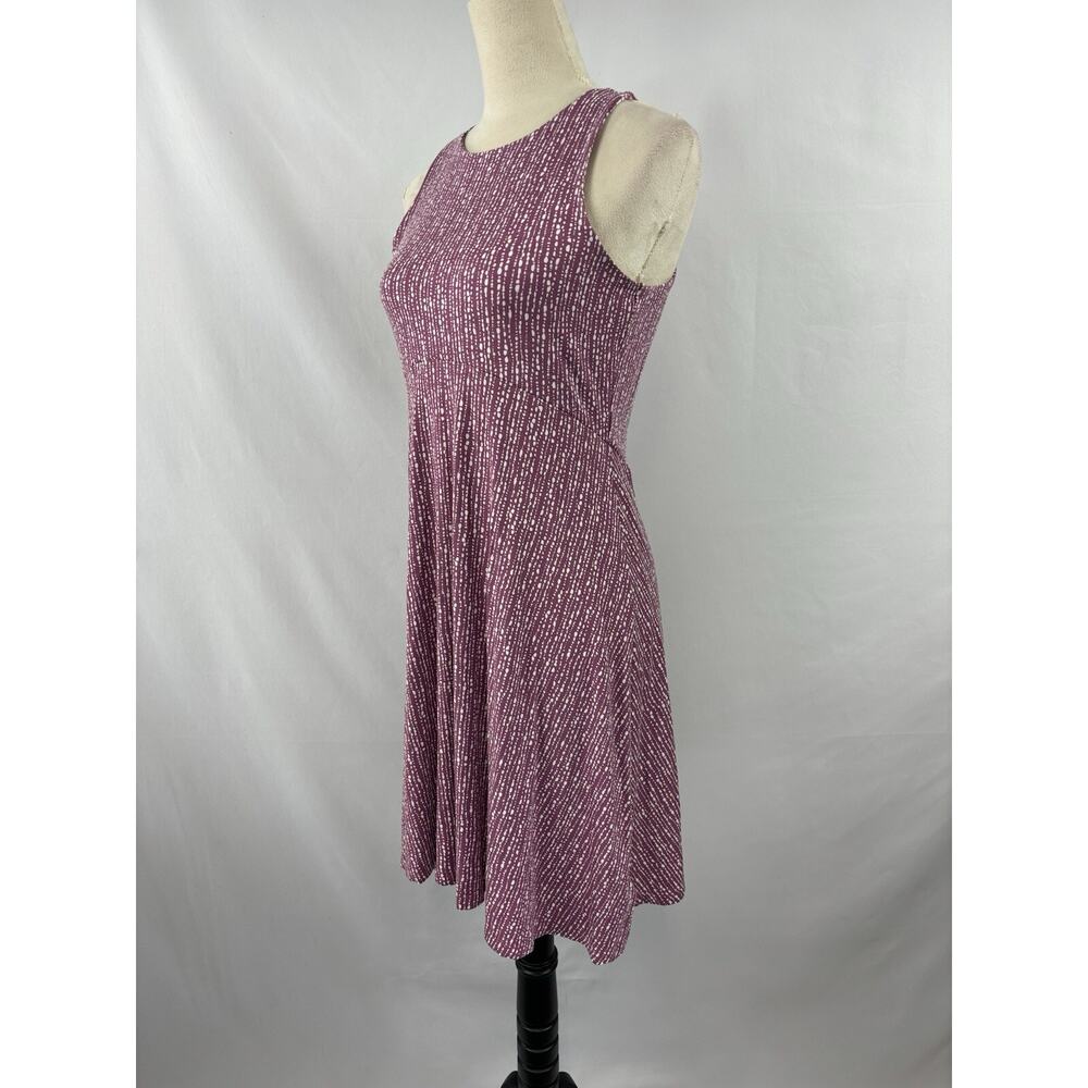Athleta Santorini Mini Dress Purple Print Small Fit and Flare Cut Away Tank